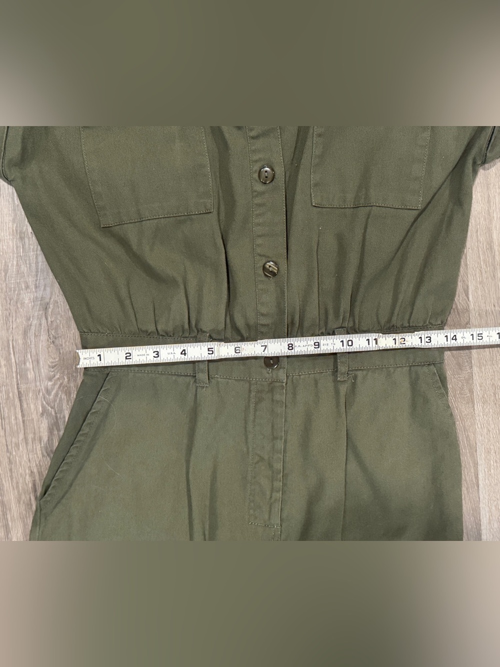 Japna Olive Green Cotton Full Button Jumper - Picture 5 of 11